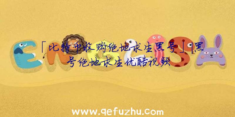 「比特币收购绝地求生黑号」|黑号绝地求生优酷视频